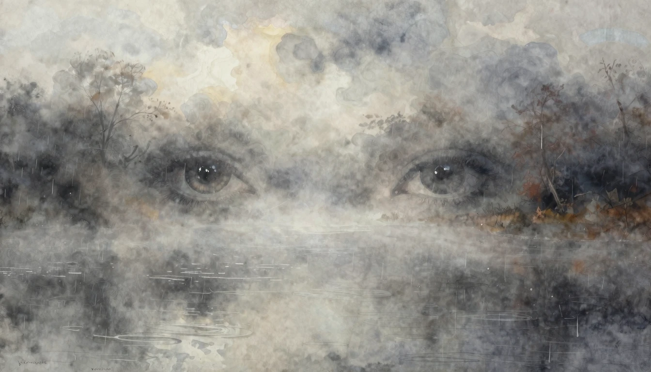 A delicate and ethereal watercolor painting capturing the es...