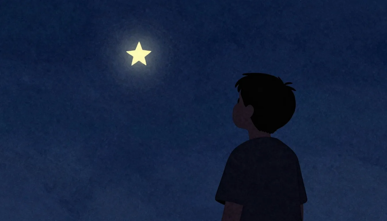 Watercolor style. A dark silhouette of a person looking at a...
