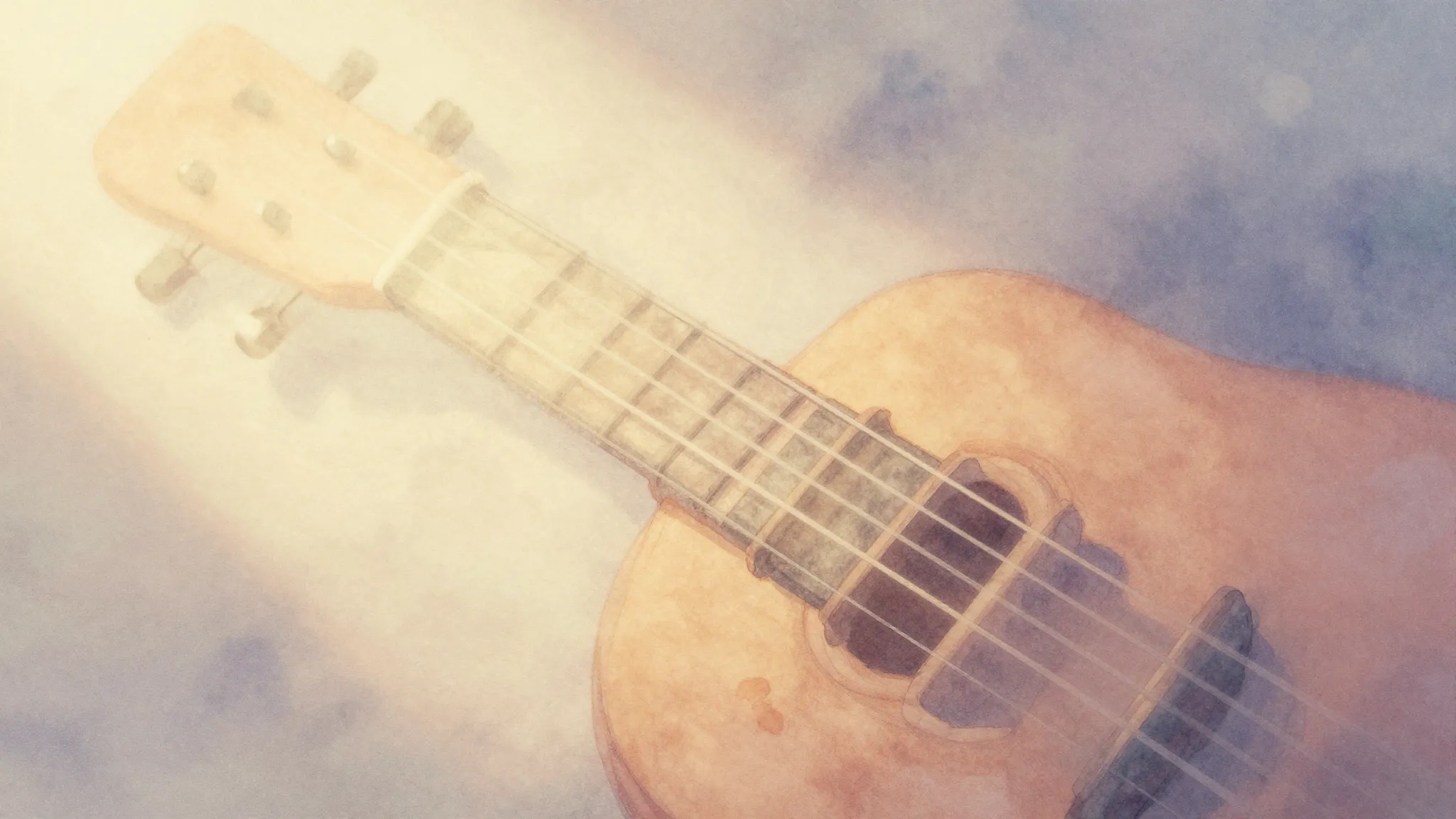 Watercolor style. A gentle abstract background with warm glo...