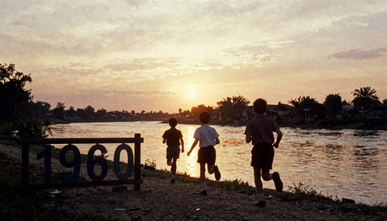 Watercolor style. Silhouettes of young boys running towards ...