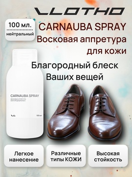 Vlotho CARNAUBA SPRAY Восковая аппретура благородный блеск нейтральная 100 мл