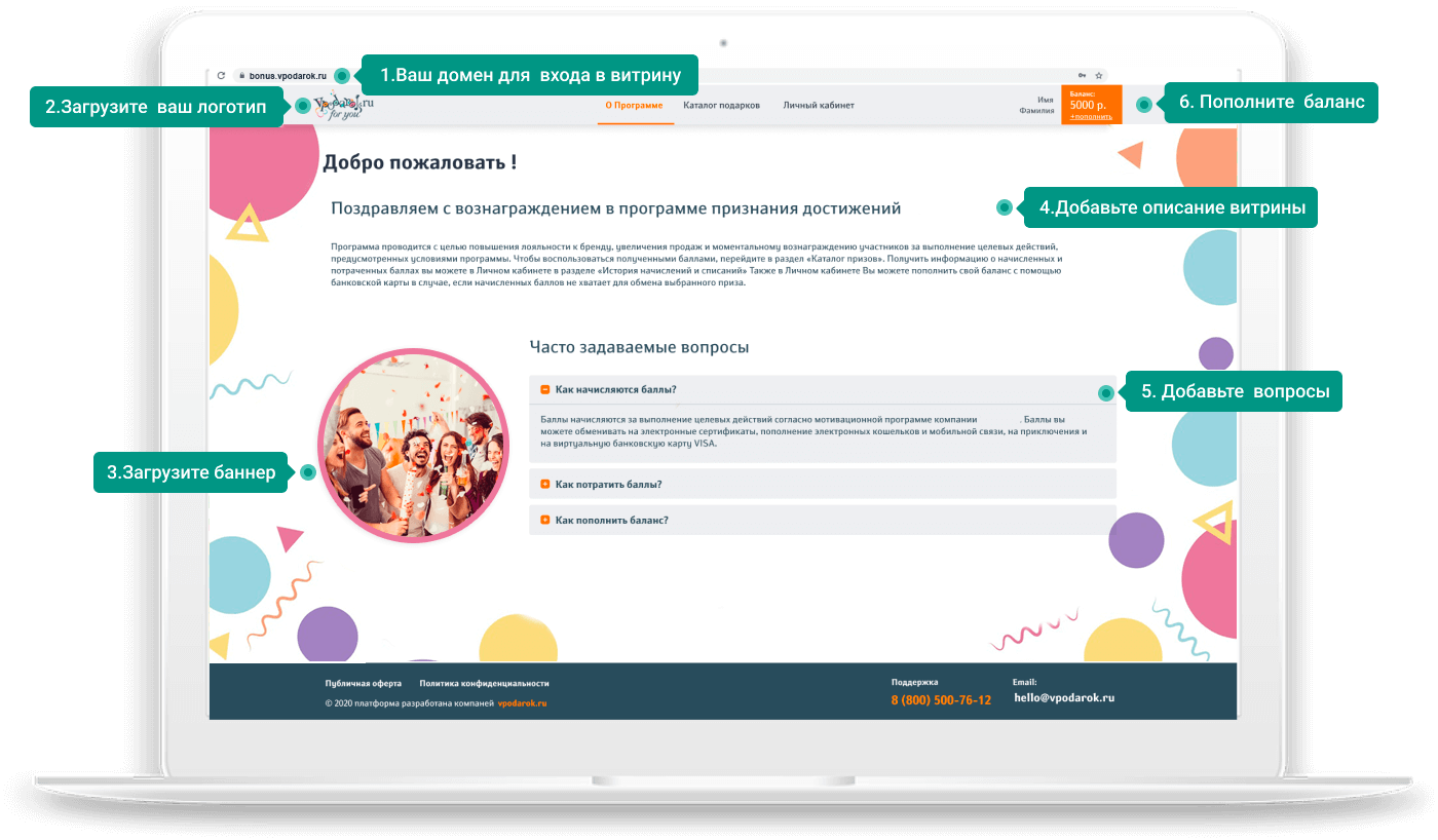 Электронная витрина вознаграждений — программа для обмена бонусных баллов  мотивационных программ | Vpodarok.ru
