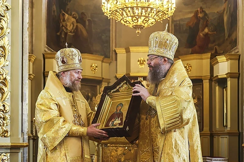 Торжественное архиерейское богослужение в Спасо-Преображенском кафедральном соборе города Тамбова