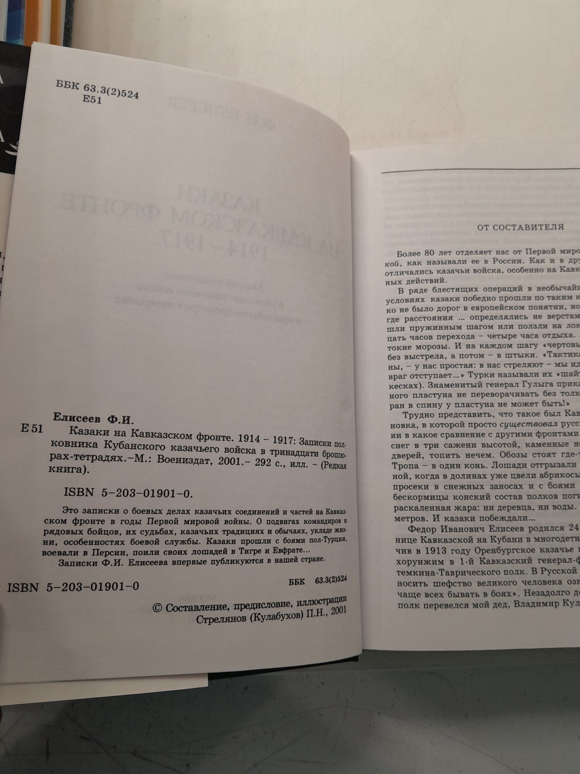 Казаки на Кавказском фронте. 1914-1917: Записки полковника Кубанского казачьего войска / Елисеев Федор — изображение 3