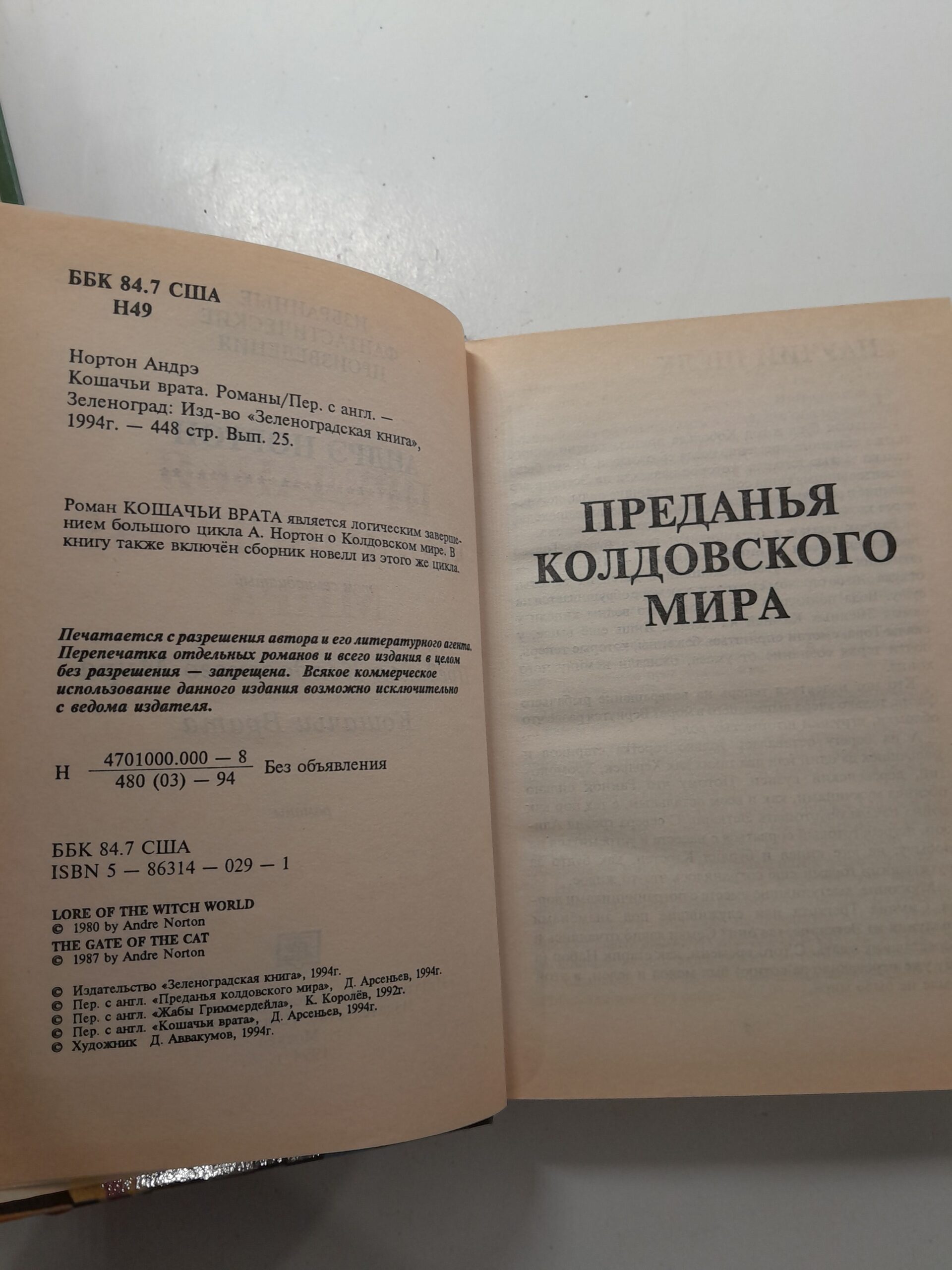Кошачьи врата / Андрэ Нортон — изображение 3