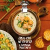 Крем-суп из лосося с морским гребешком