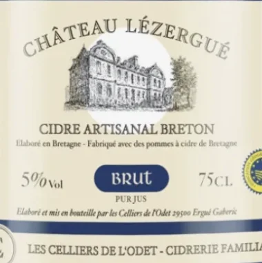 Cidre de Bretagne brut Château de Lézergué