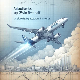 Airbus deliveries up 2% in first half, according to sources
