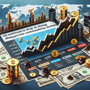 Oil continues to drop as strong dollar pressures commodities markets