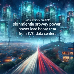 Consultancy predicts significant US power load boost by 2030 from EVs, data centers