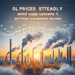 Oil prices steady amid supply concerns and China's economic recovery