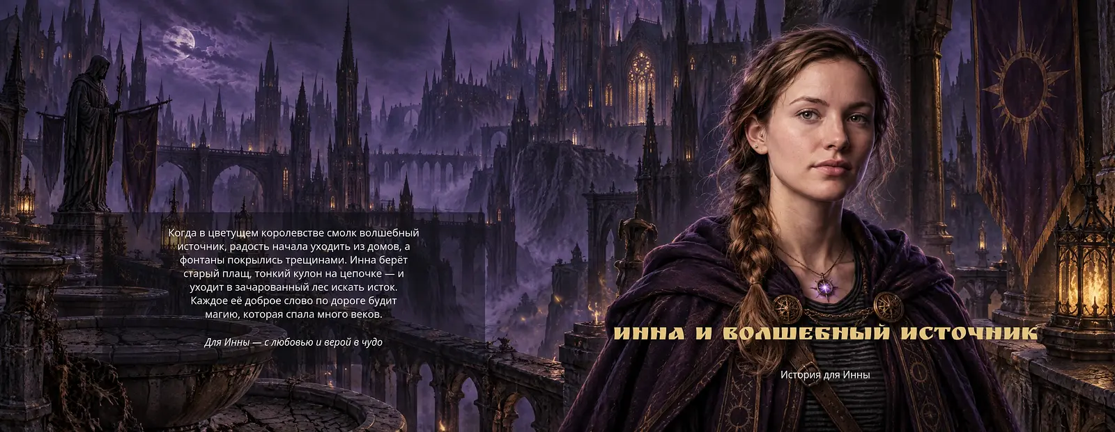 Персональная иллюстрированная история. Волшебная сказка: сказочное королевство, магия, чудеса. — обложка