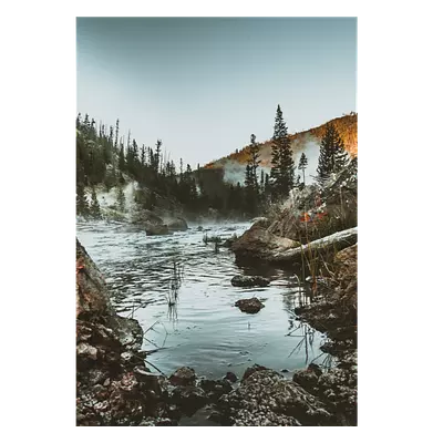 Фото на холсте горное озеро, размера 70x100