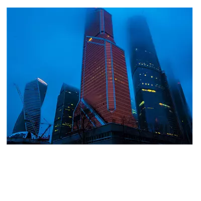 Фото на холсте москва сити, размера 80x60