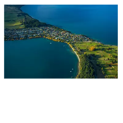 Фото на холсте поселок на перешейке, размера 90x60