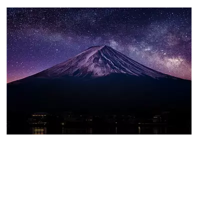 Фото на холсте гора со звёздами, размера 100x70