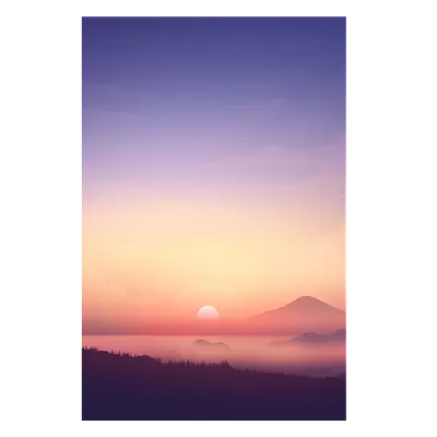 Фото на холсте рисунок медведя на закате, размера 80x120