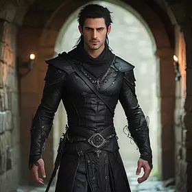 Тёмный эльф-убийца в подземелье