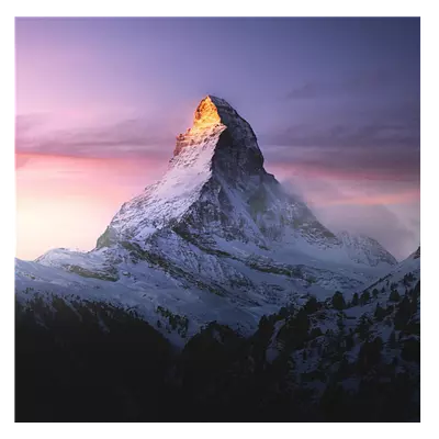Фото на холсте горный пик, размера 100x100