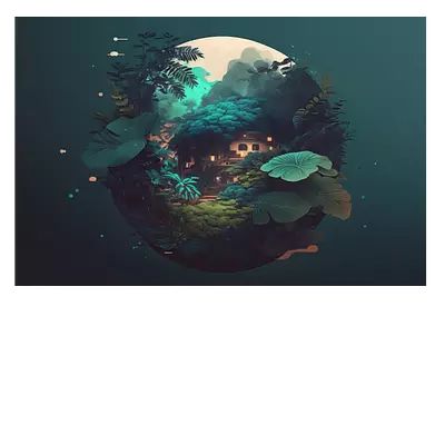 Фото на холсте круглый арт природы, размера 120x80