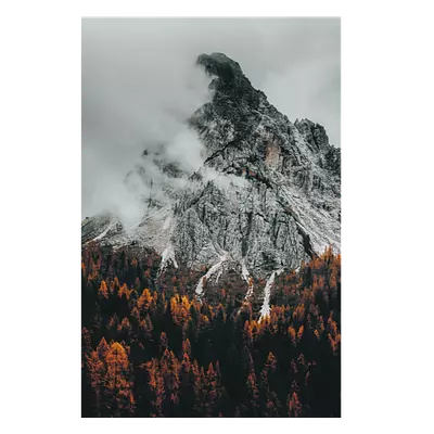 Фото на холсте горный пик в облаках, размера 50x75