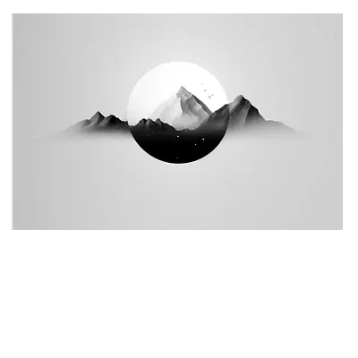 Фото на холсте абстракция гор, размера 120x80