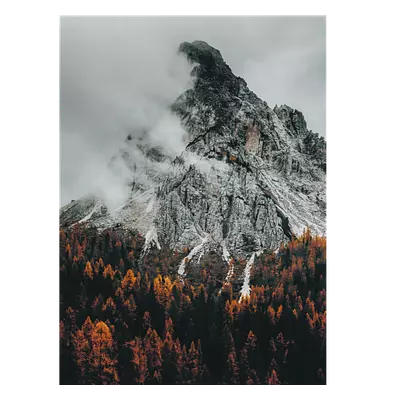 Фото на холсте горный пик в облаках, размера 30x40