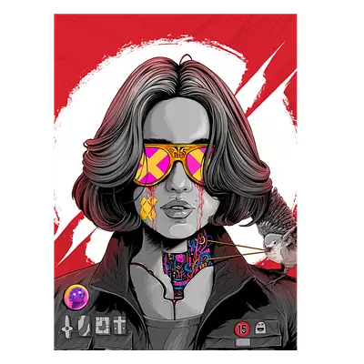 Фото на холсте девушка в очках, размера 30x40