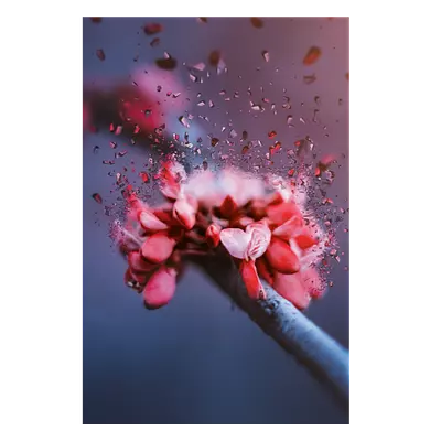 Фото на холсте абстрактный цветок, размера 80x120