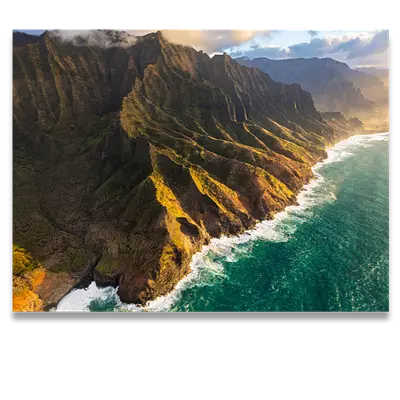 Фото на холсте берег зеленого острова, размера 80x60