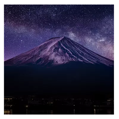 Фото на холсте гора со звёздами, размера 50x50