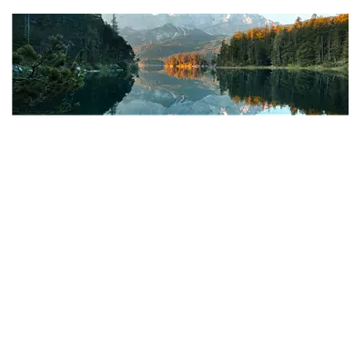 Фото на холсте озеро с горами, размера 90x30