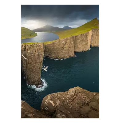 Фото на холсте фьорд, размера 70x100