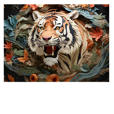 Фото на холсте тигр, размера 80x60