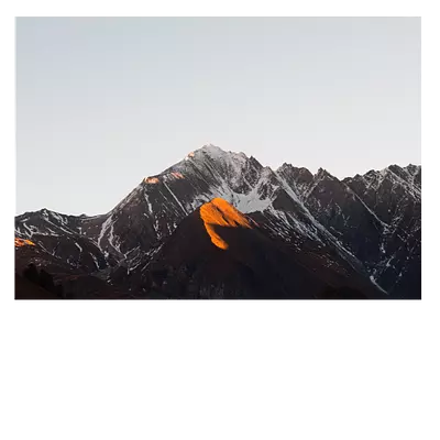 Фото на холсте горы под закатным солнцем, размера 70x50