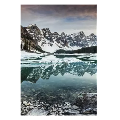 Фото на холсте зимнее озеро, размера 70x100