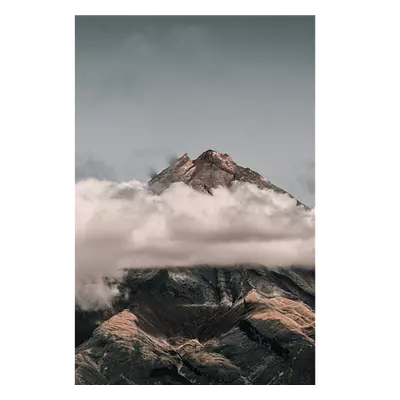 Фото на холсте горы в облаках, размера 60x90