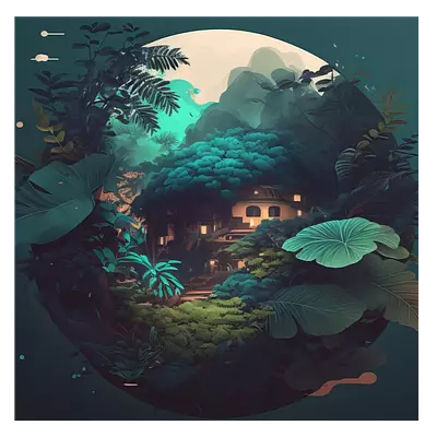 Фото на холсте круглый арт природы, размера 30x30