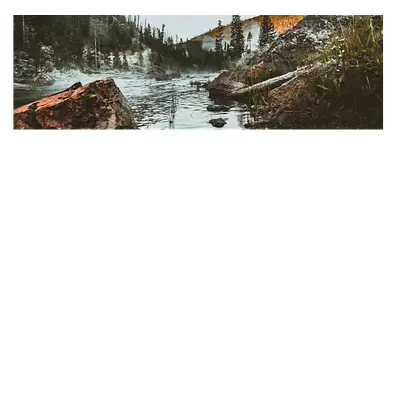 Фото на холсте горное озеро, размера 120x40