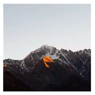 Фото на холсте горы под закатным солнцем, размера 60x60