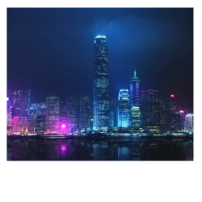 Фото на холсте ночной город, размера 60x50