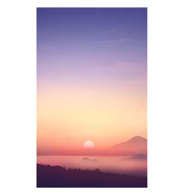 Фото на холсте рисунок медведя на закате, размера 20x30