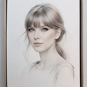 Графитовый портрет с нежностью