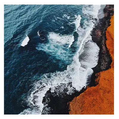 Фото на холсте волны, размера 100x100