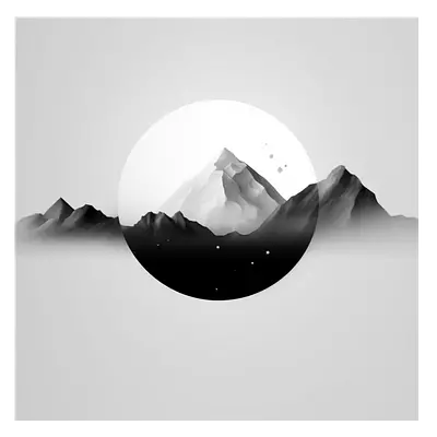 Фото на холсте абстракция гор, размера 40x40