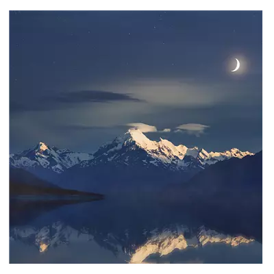 Фото на холсте луна над горами, размера 60x60