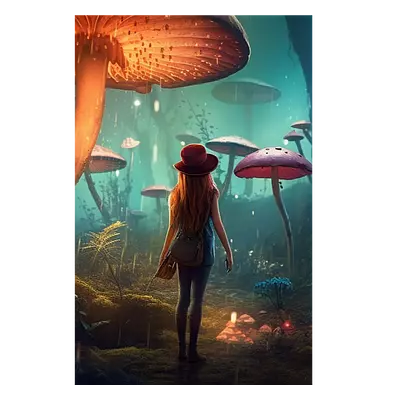 Фото на холсте девушка в сказке, размера 40x60