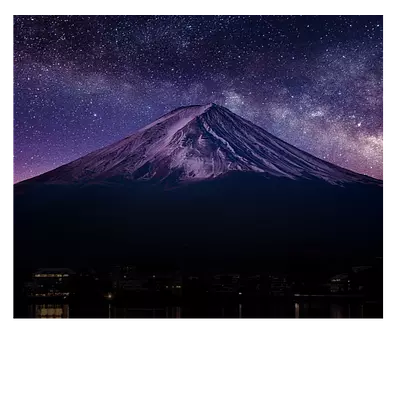 Фото на холсте гора со звёздами, размера 60x50