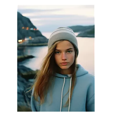 Фото на холсте девушка у озера, размера 30x40