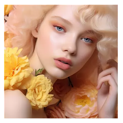 Фото на холсте девушка в цветах, размера 40x40